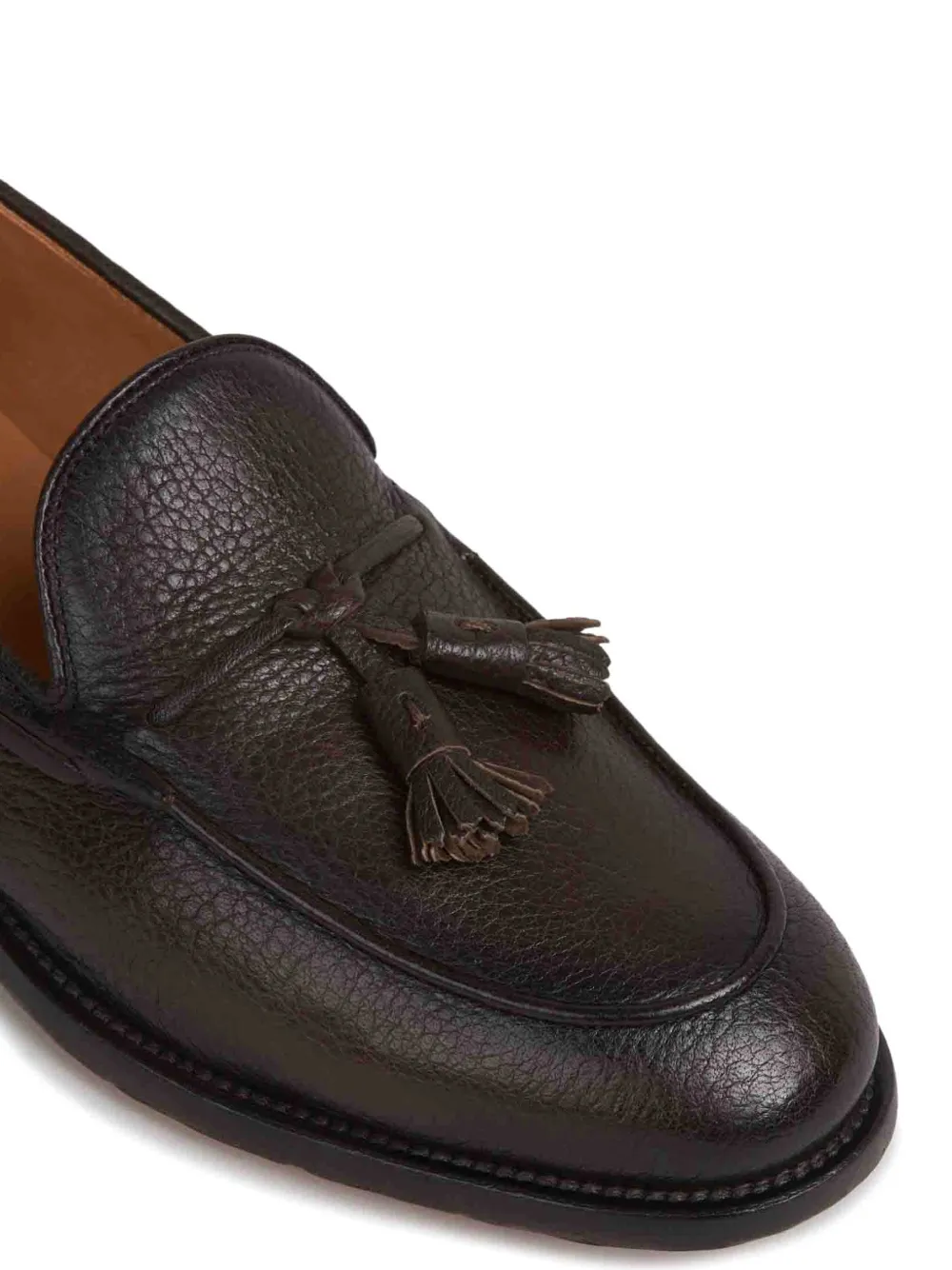 Officine Creative tassel-detail textured loafers Bruin