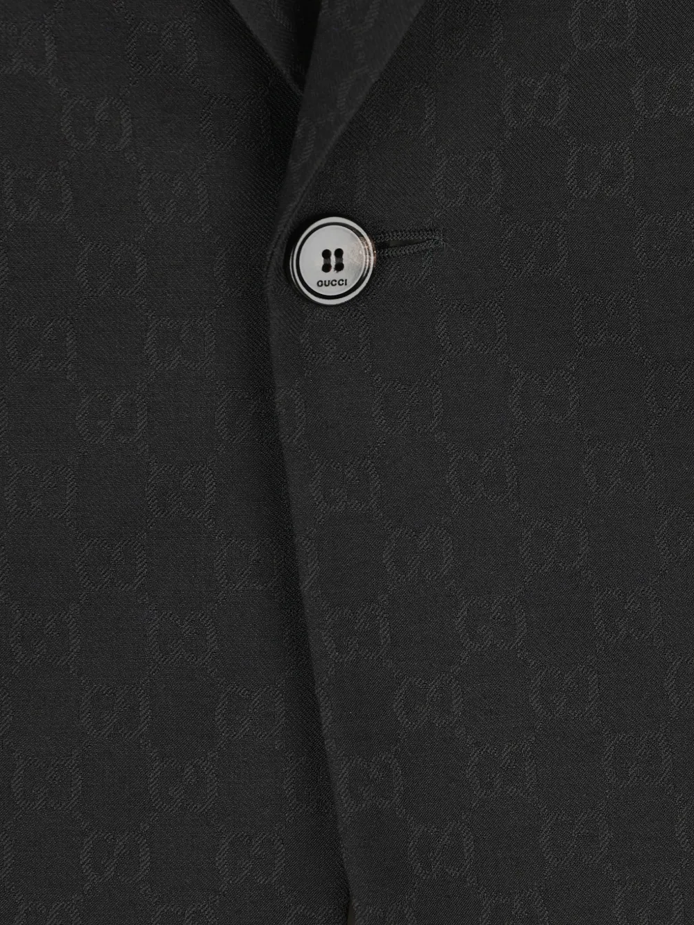 Gucci GG wollen blazer met enkele rij knopen Zwart