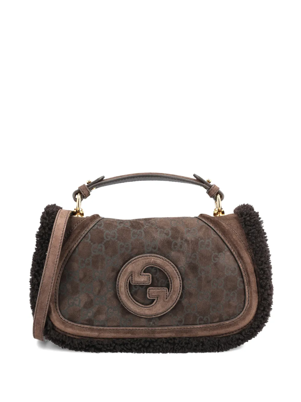 Gucci logo-plaque tote bag - Brown