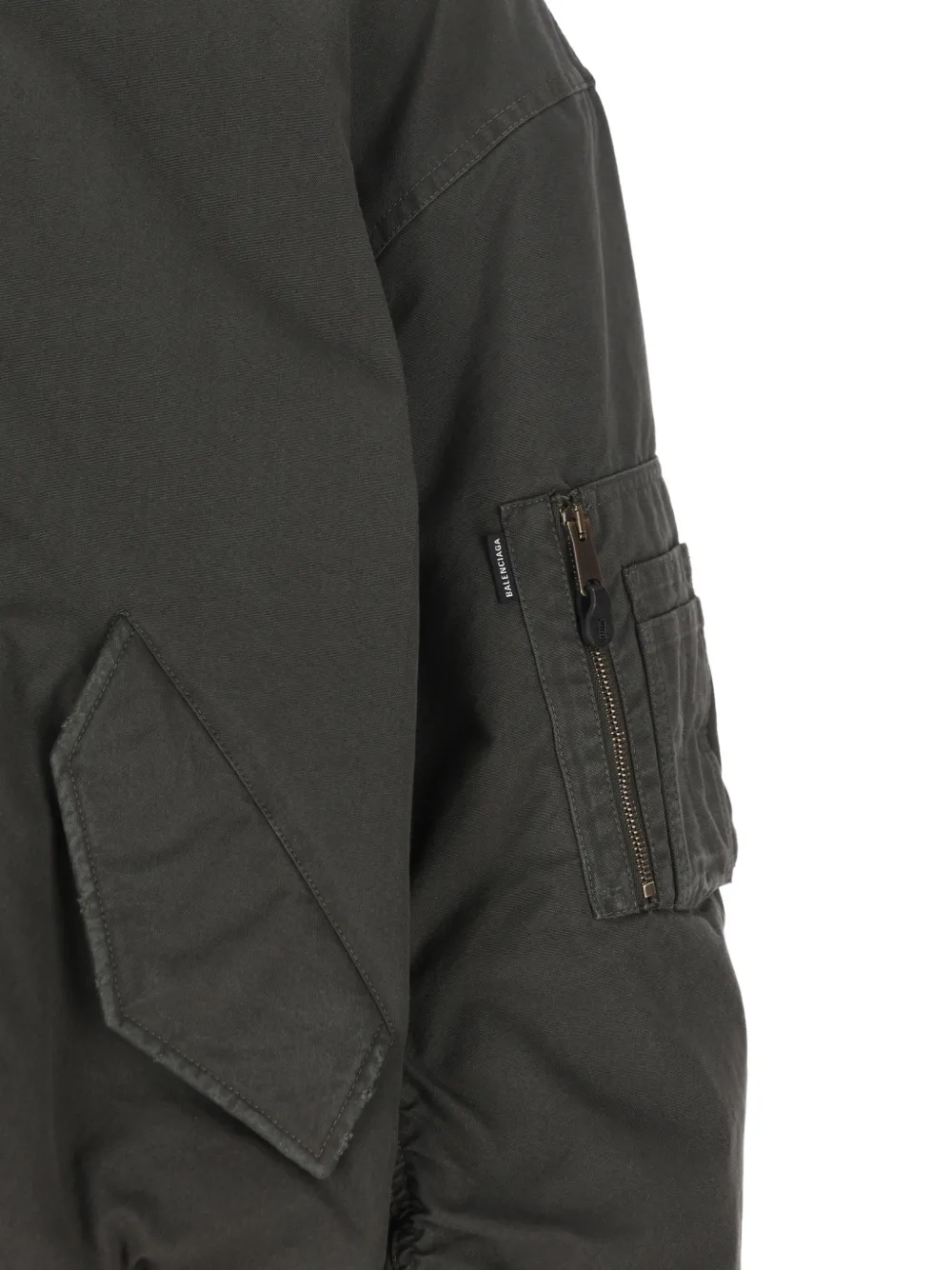 Balenciaga Bomberjack met capuchon Grijs