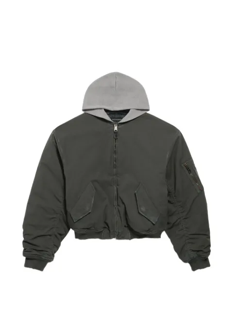 Balenciaga hooded zip-up bomber jacket