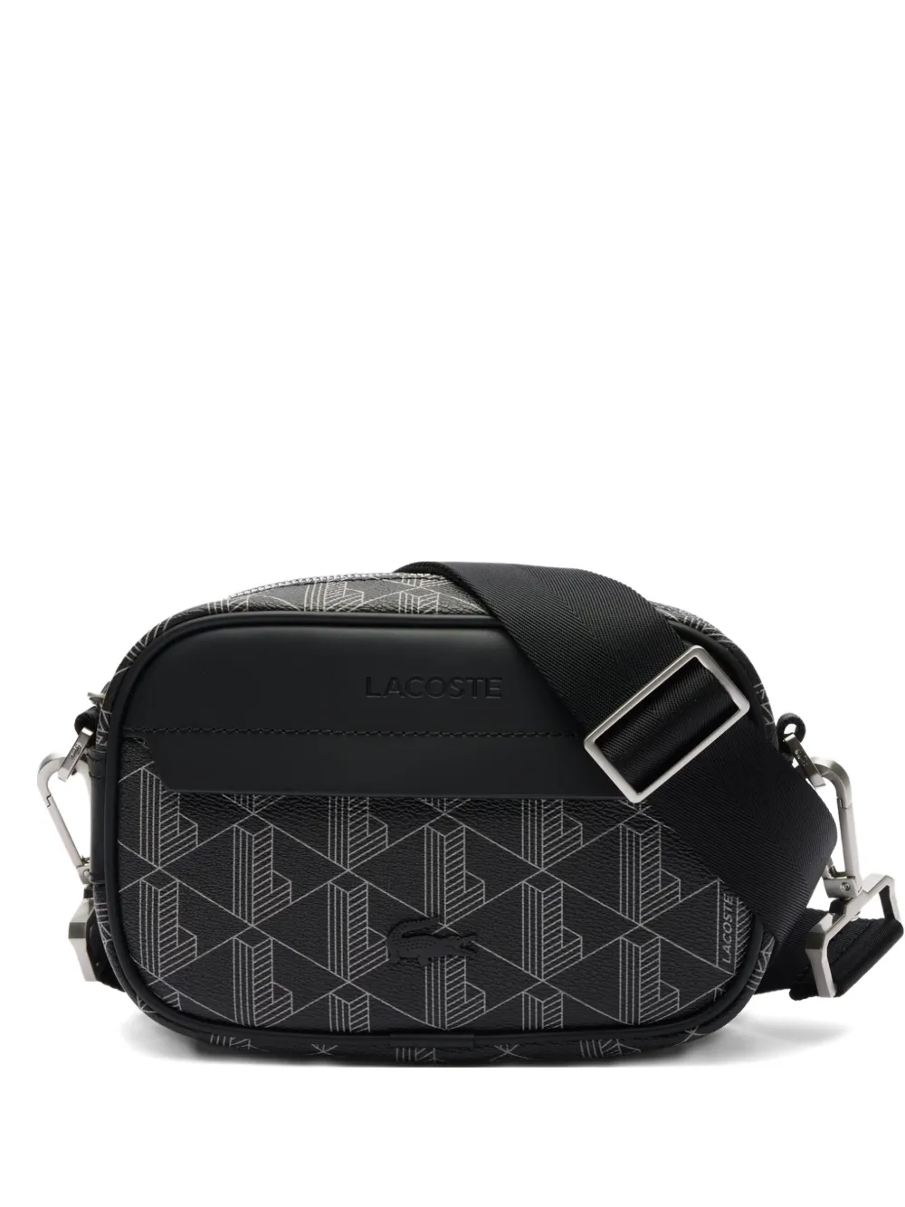 Lacoste The blend geometric-pattern cross body bag - Nero
