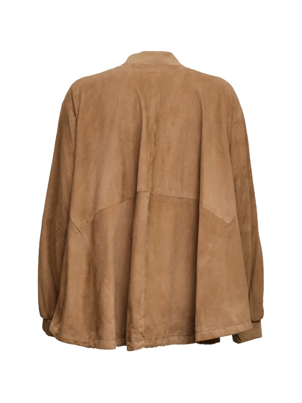  Department 5 Zip Ribbed Bomber Jacket - Brown 