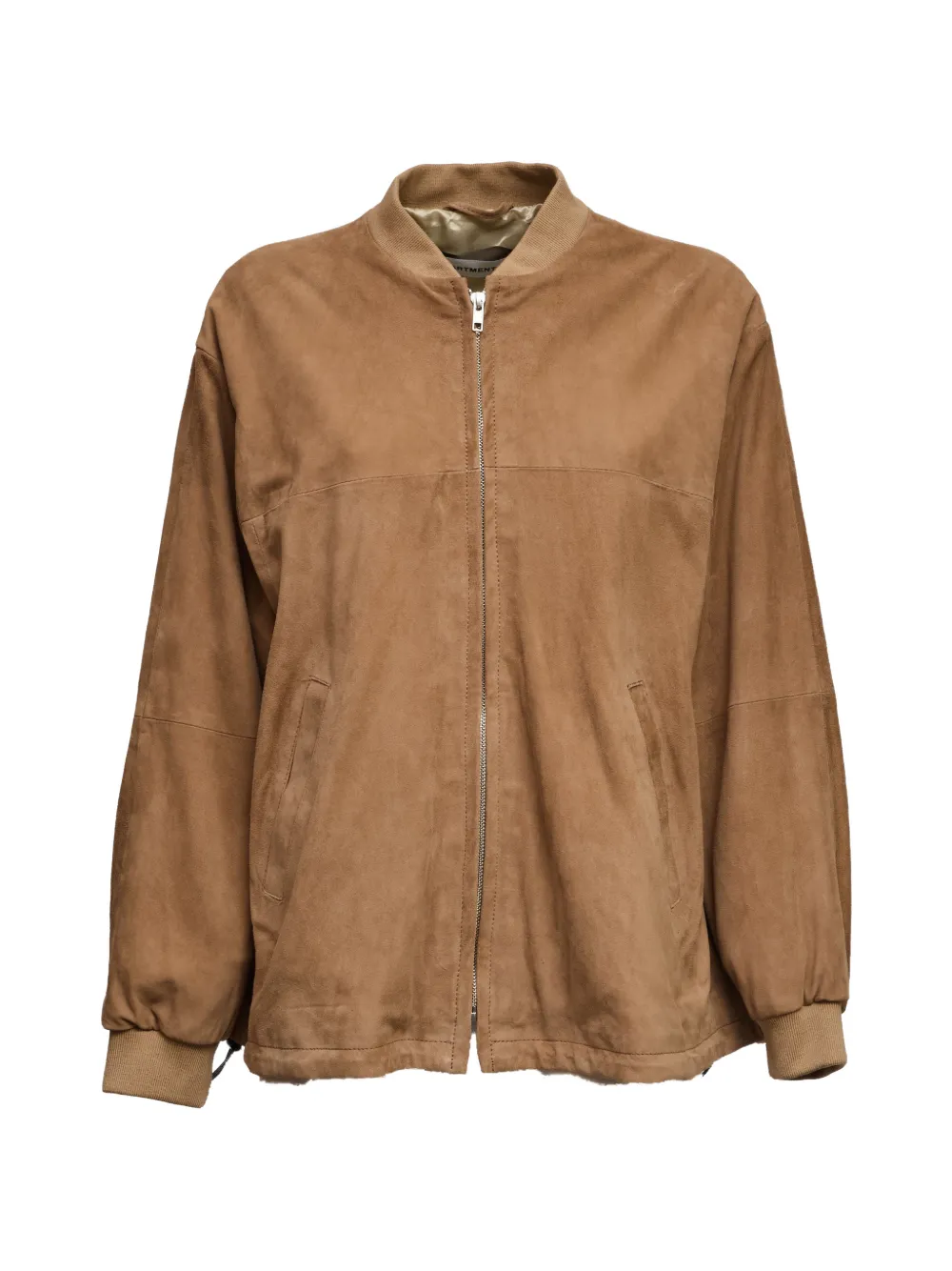 Department 5 zip ribbed bomber jacket - Marrone