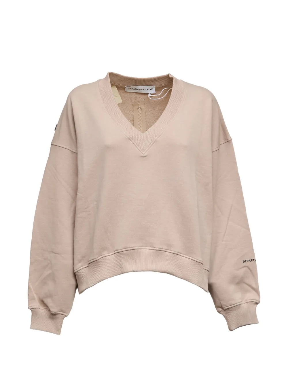 Department Five V-neck Zip Sweatshirt In Brown