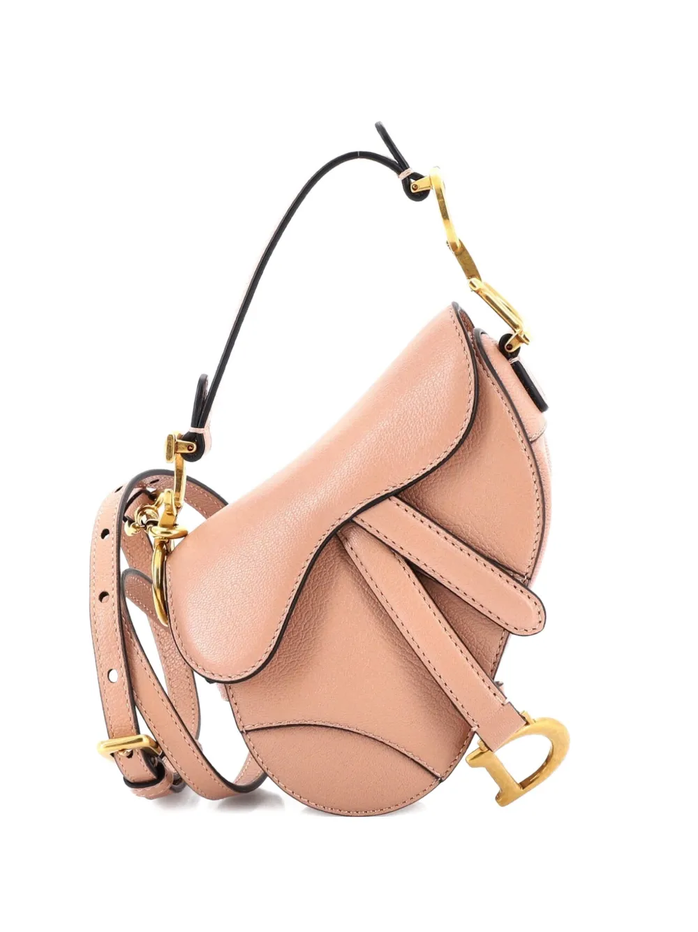 Christian Dior Pre-Owned Saddle Handbag with Strap Leather Micro shoulder bag - Toni neutri