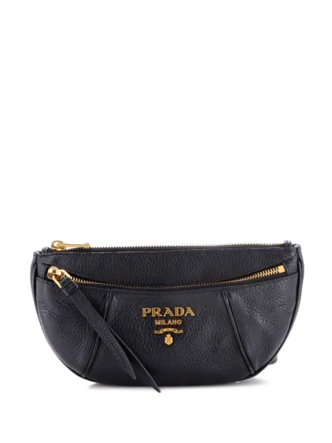 Prada Pre-Owned Front Zip Waist Bag Vitello Daino Small belt bag