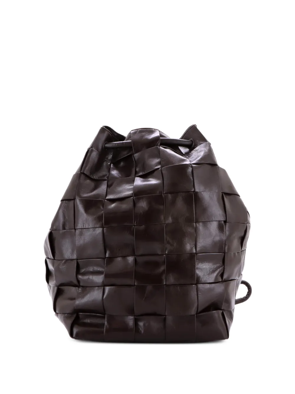 Bottega Veneta Pre-owned Zaino Cassette Sailor Piccolo In Pelle Con Design Intrecciato Maxi - Marrone 