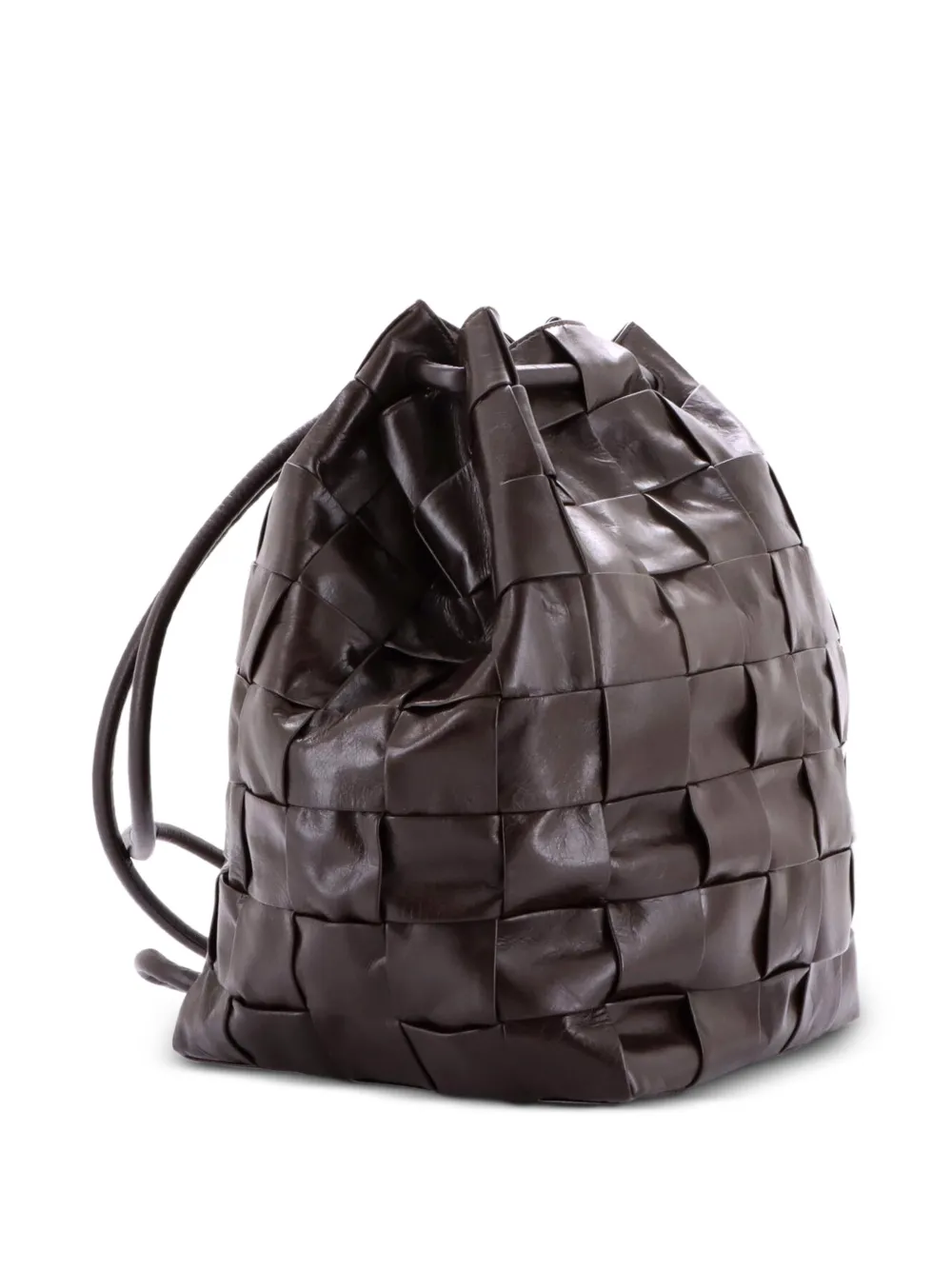  Bottega Veneta Pre-owned Zaino Cassette Sailor Piccolo In Pelle Con Design Intrecciato Maxi - Marrone 