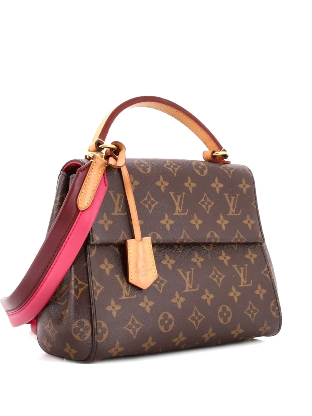 Pre-owned Louis Vuitton Cluny Top Handle Bag Monogram Canvas Bb Satchel In Brown