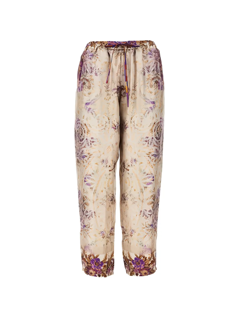 Pierre-Louis Mascia Aloe floral trousers - Toni neutri