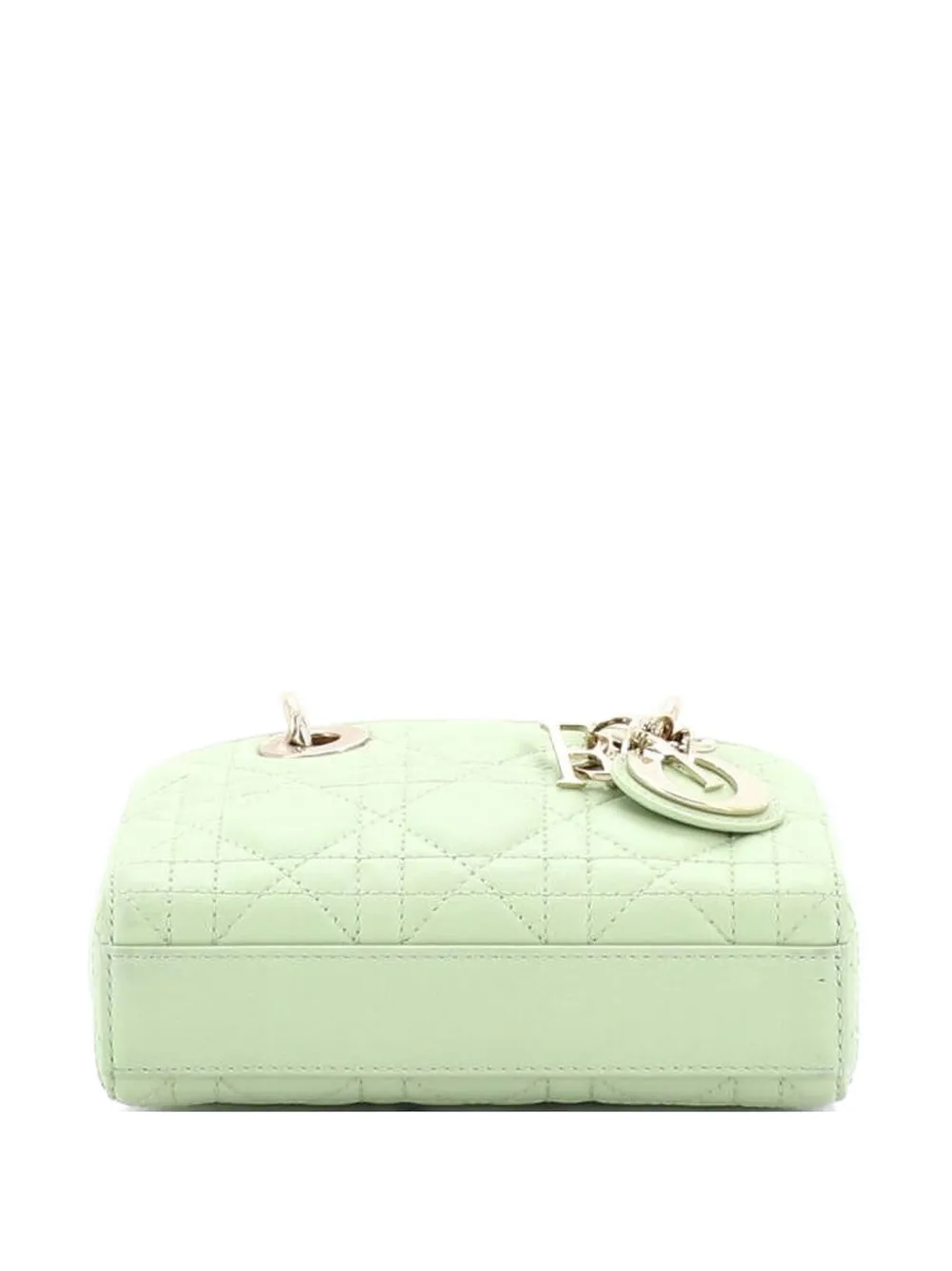 Christian Dior Pre-Owned Borsa a tracolla Lady D-Joy micro in pelle di agnello trapuntata con motivo Cannage - Verde