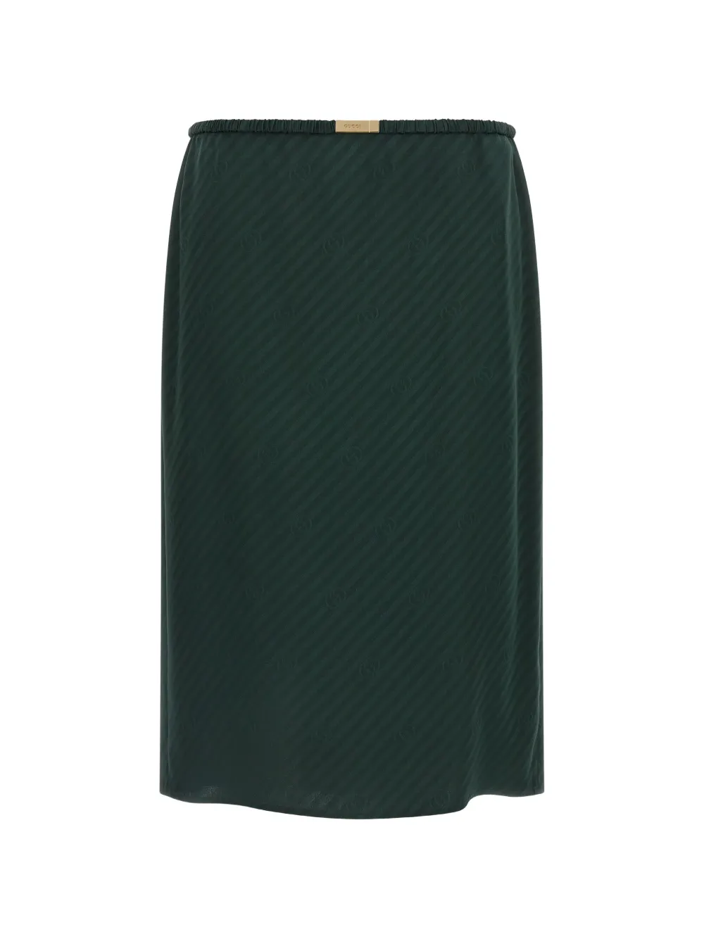 Gucci logo knit silk skirt - Grün