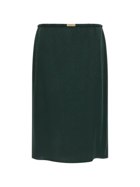 Gucci logo knit silk skirt