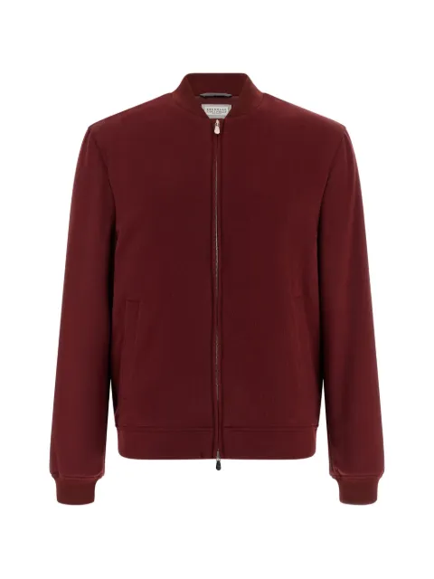 Brunello Cucinelli zipped cashmere bomber jacket