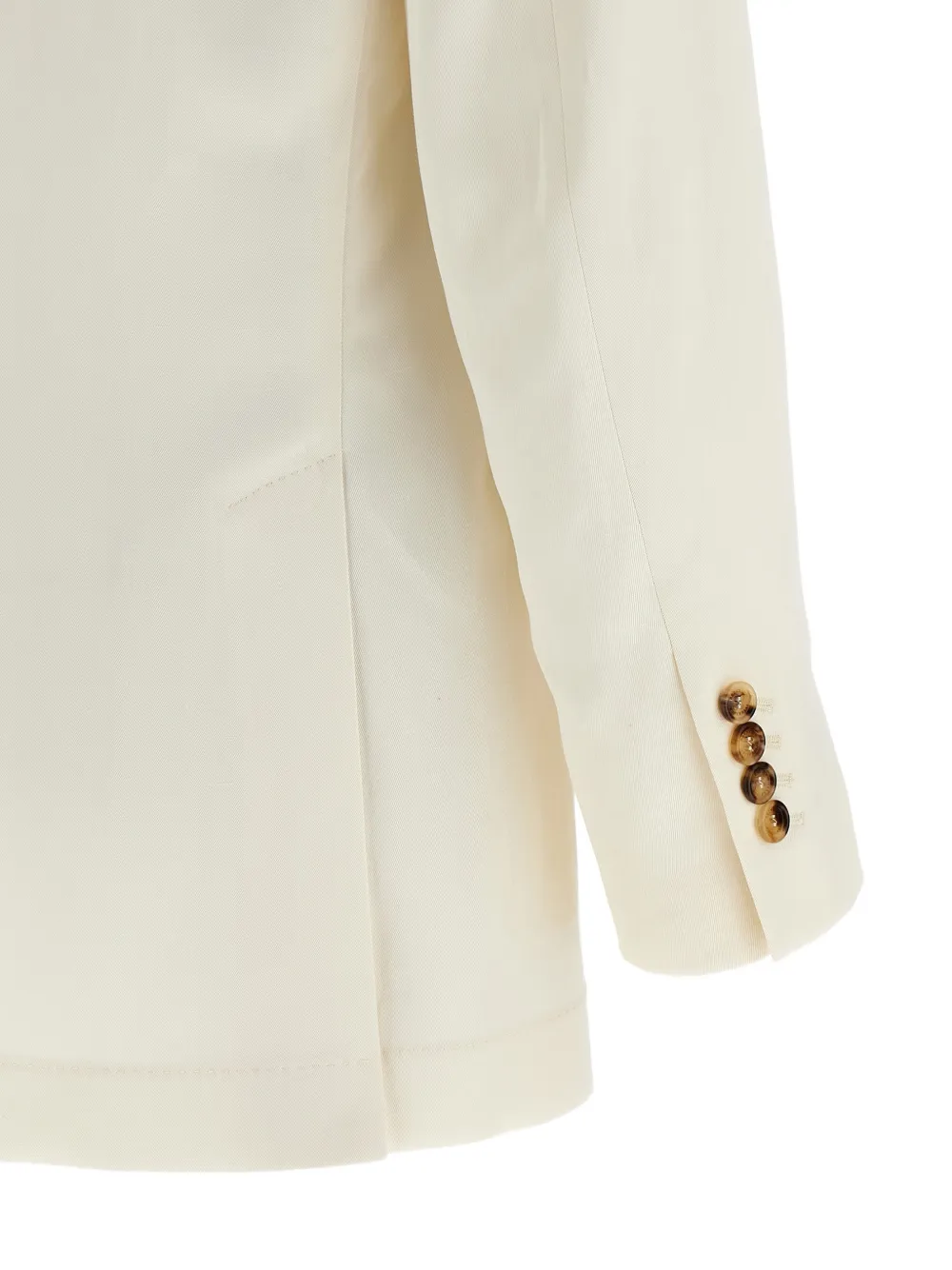 Brunello Cucinelli Blazer met puntige revers en knopen Wit