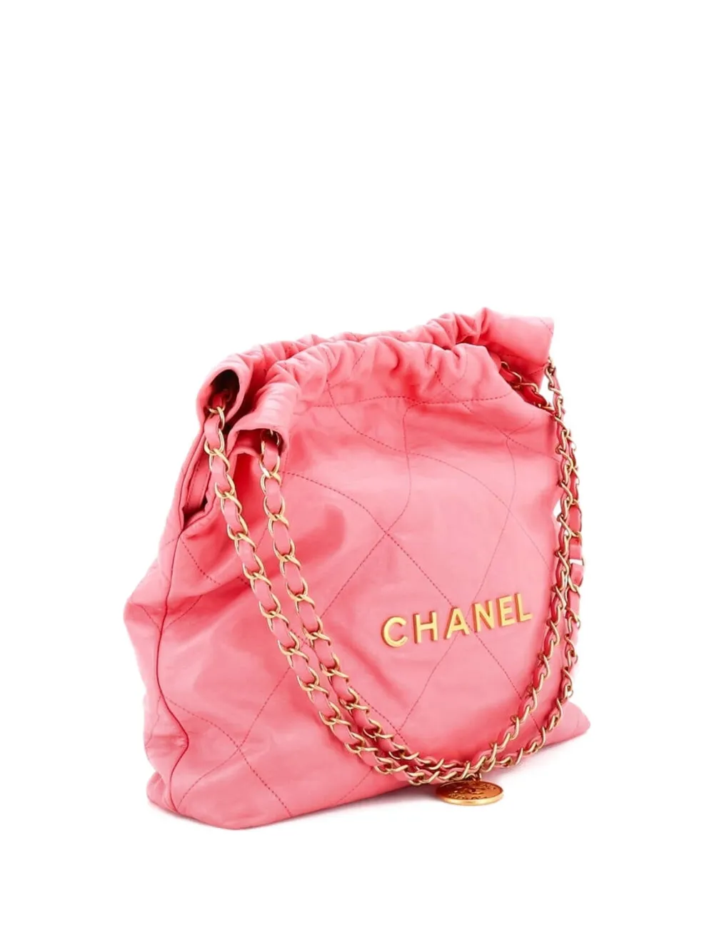 CHANEL Pre-Owned 22 Chain Quilted Calfskin Small hobo bag - Rosa