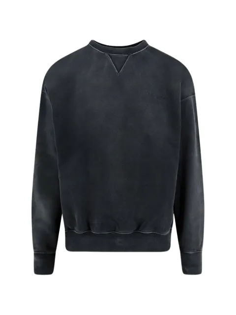 Maison Margiela faded-effect logo-embroidered sweater