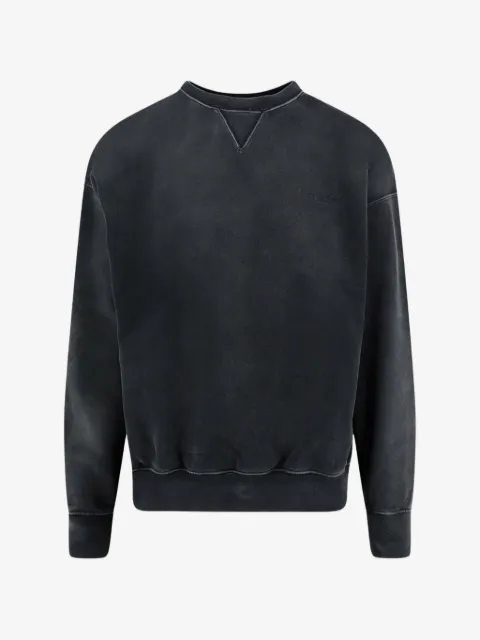 Maison Margiela faded-effect logo-embroidered sweater