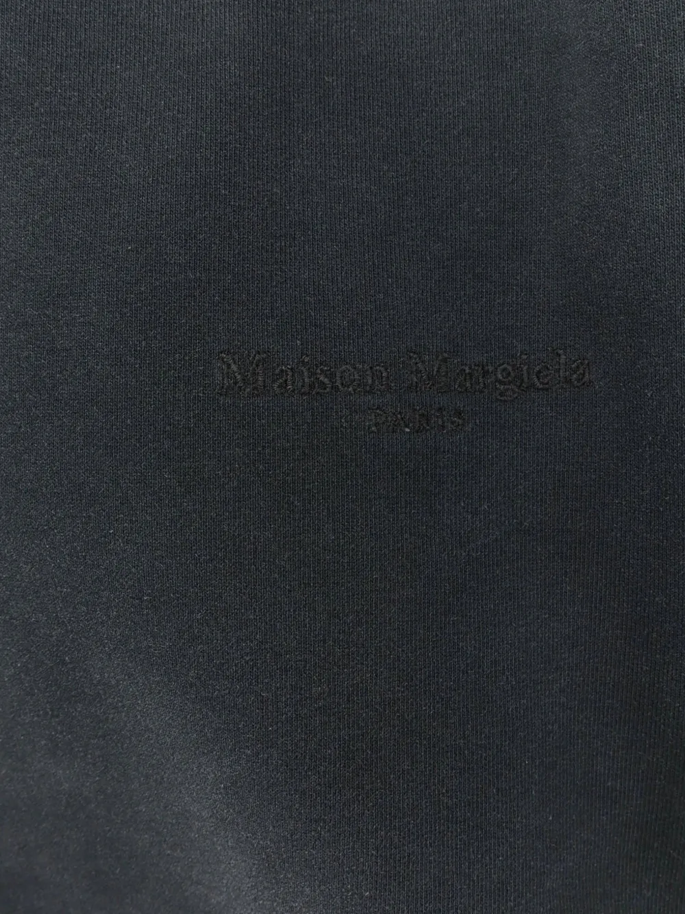 Maison Margiela Trui met geborduurd logo en vervaagd effect Zwart