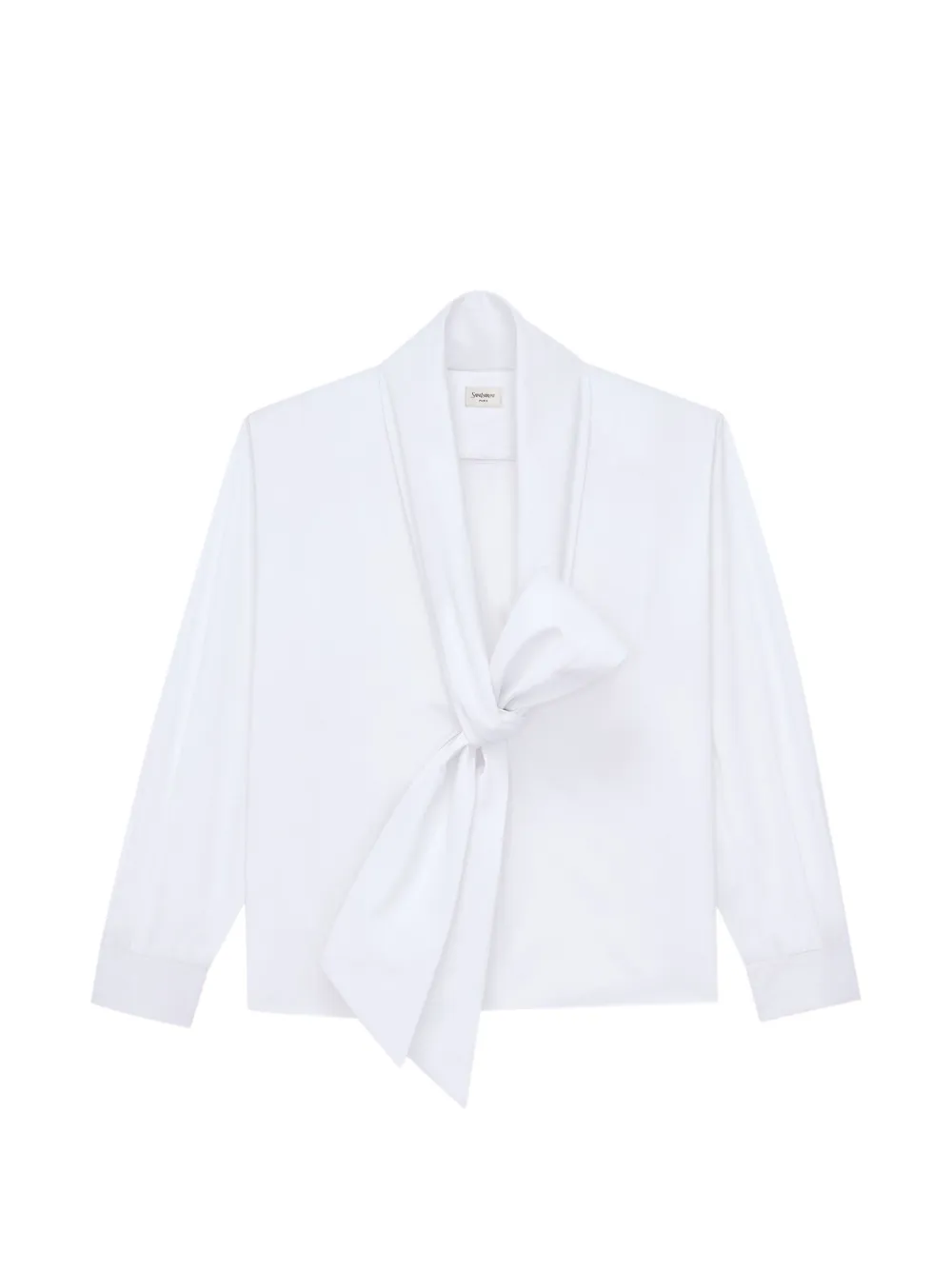 Saint Laurent Hemd mit Knotendetail - Weiß