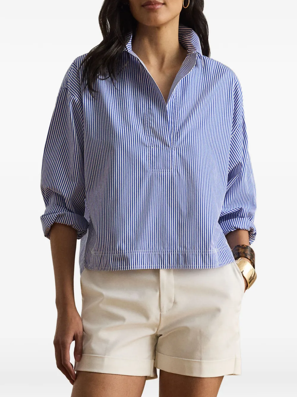 Lauren Ralph Lauren Gestreept overhemd Blauw