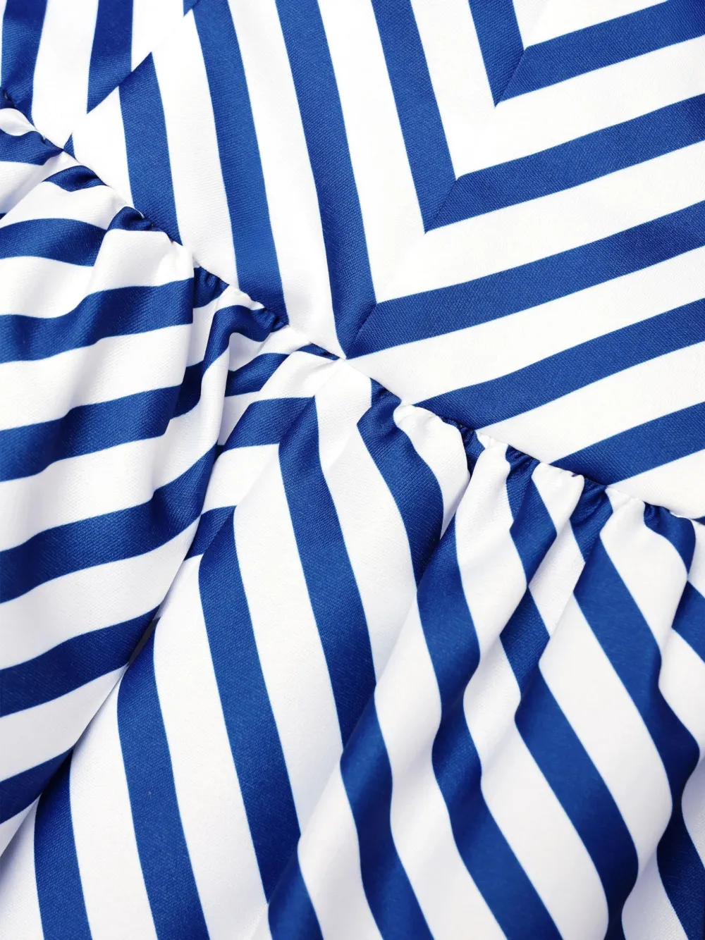 Self-Portrait Gestreepte midi-jurk Blauw