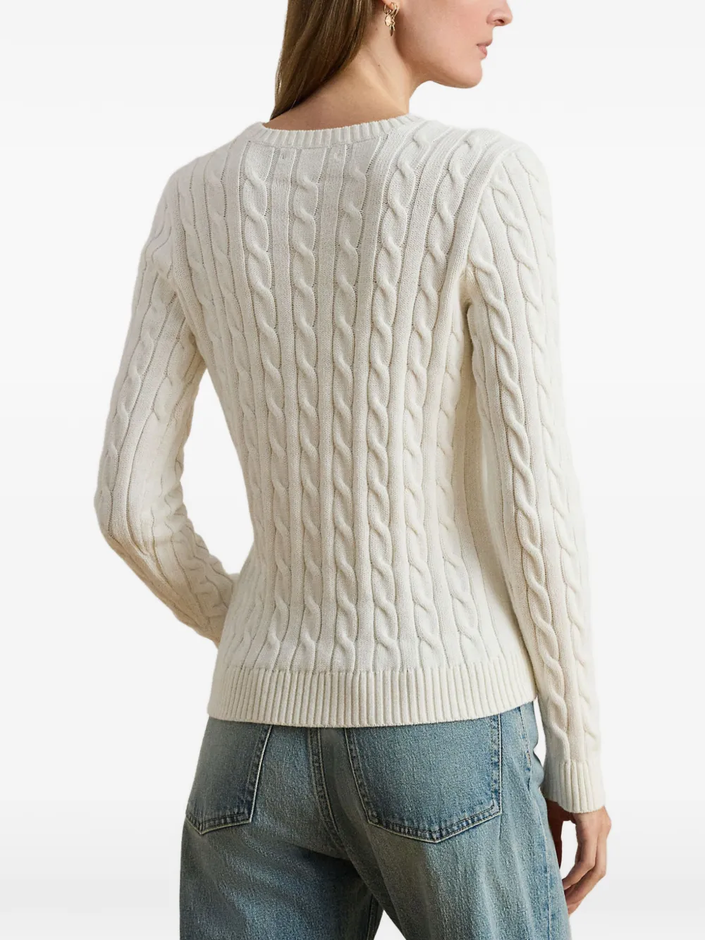 Lauren Ralph Lauren Kabelgebreide trui Wit
