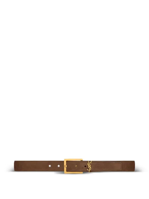 Saint Laurent logo buckle leather belt
