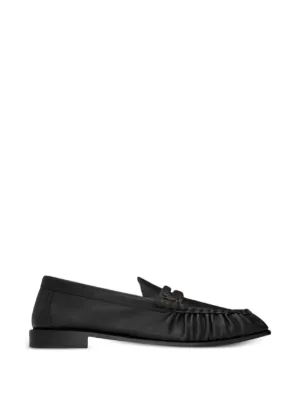 SAINT LAURENT ブラック ローファー　レザーモカシン Vibram Vibram × OPENING ACT] ボリュームVIBRAMソールリアルレザーモカシン