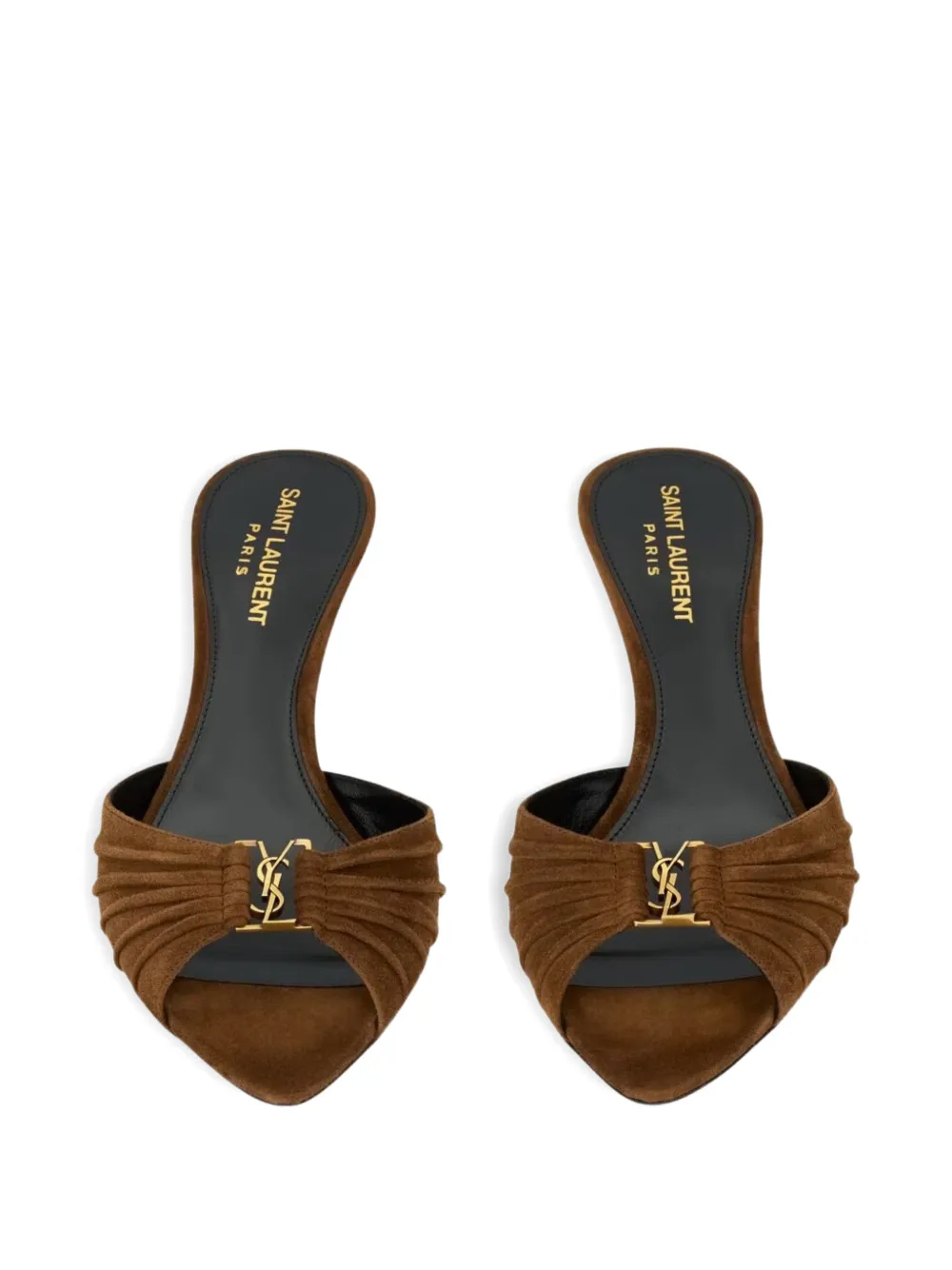 Saint Laurent Babylone Cassandre sandalen Bruin