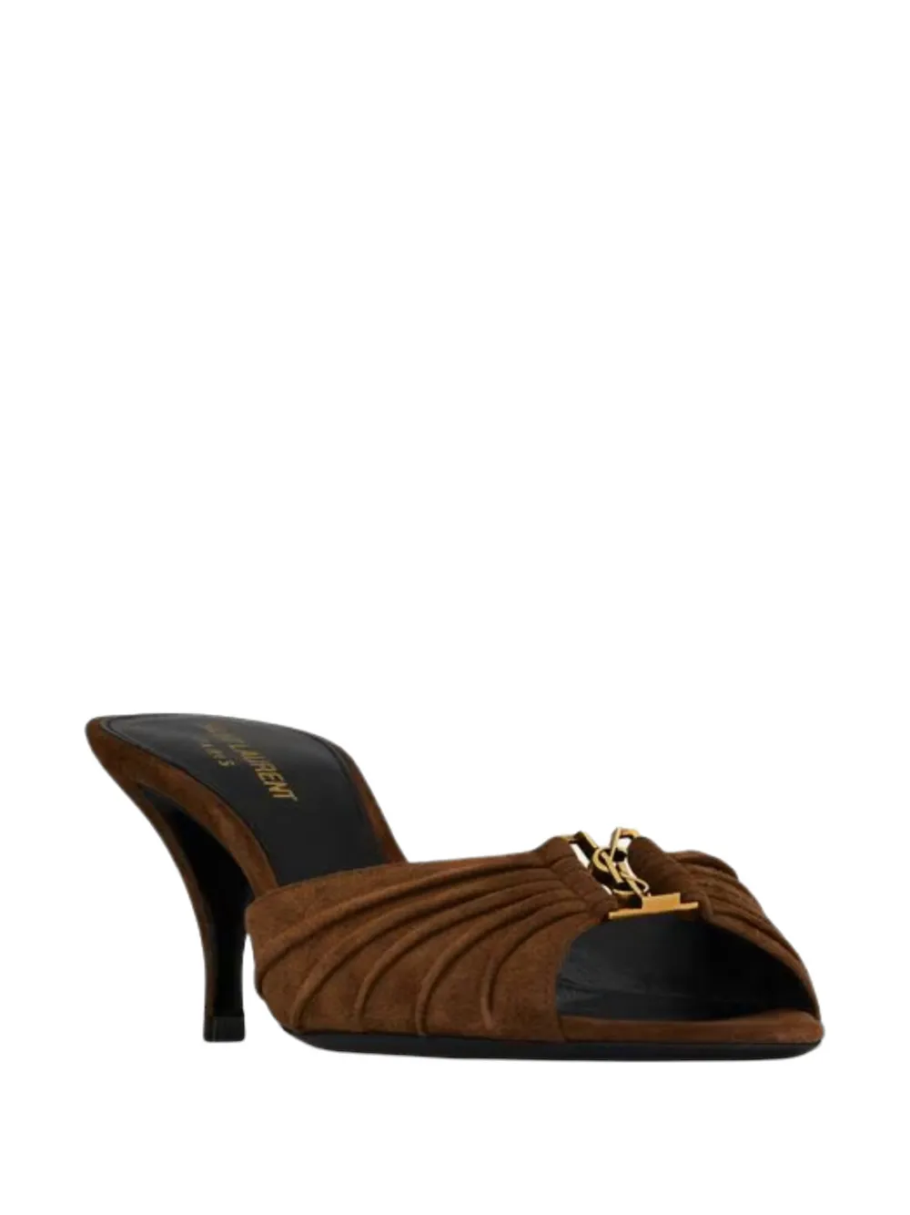Saint Laurent Babylone Cassandre sandalen Bruin
