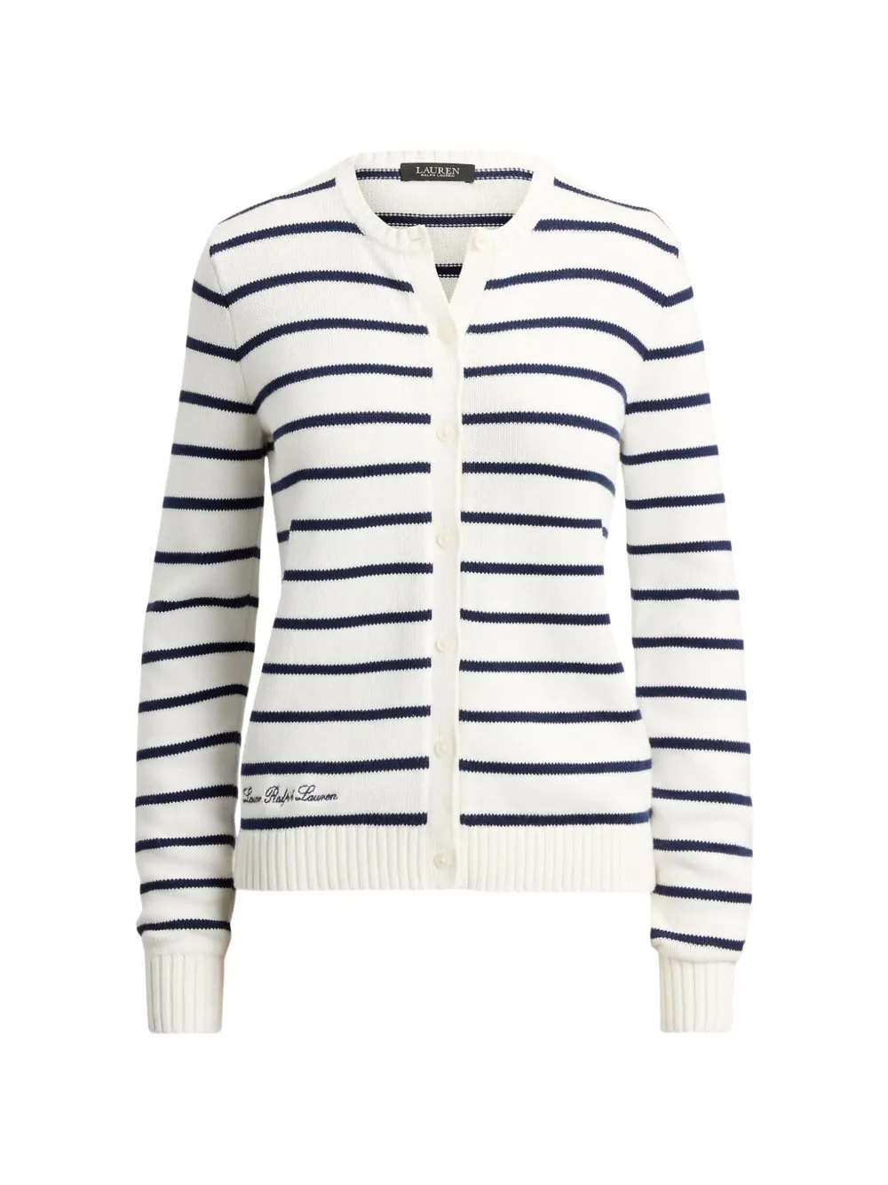 Lauren Ralph Lauren striped cardigan - Bianco