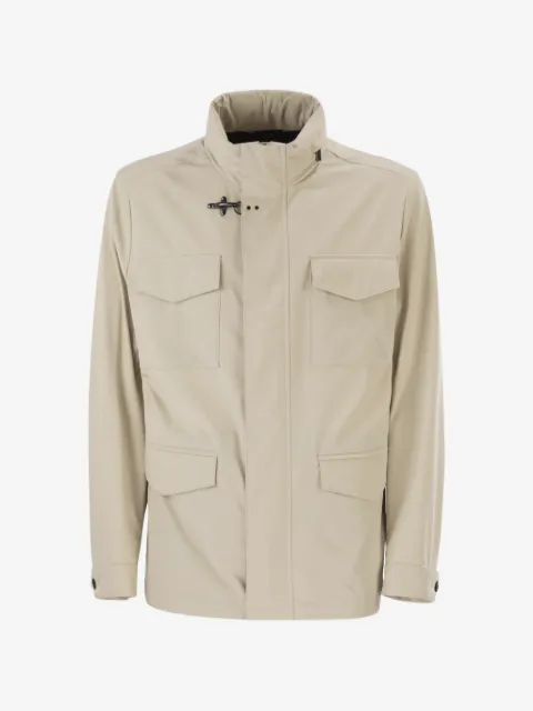 Fay detachable-hood flap-pocket jacket