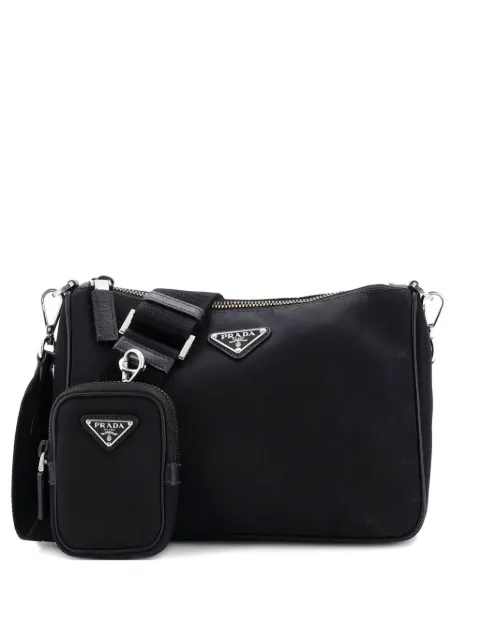 Prada Pre-Owned Re-Edition 2000 Double Zip Shoulder Bag Tessuto Small crossbody bag