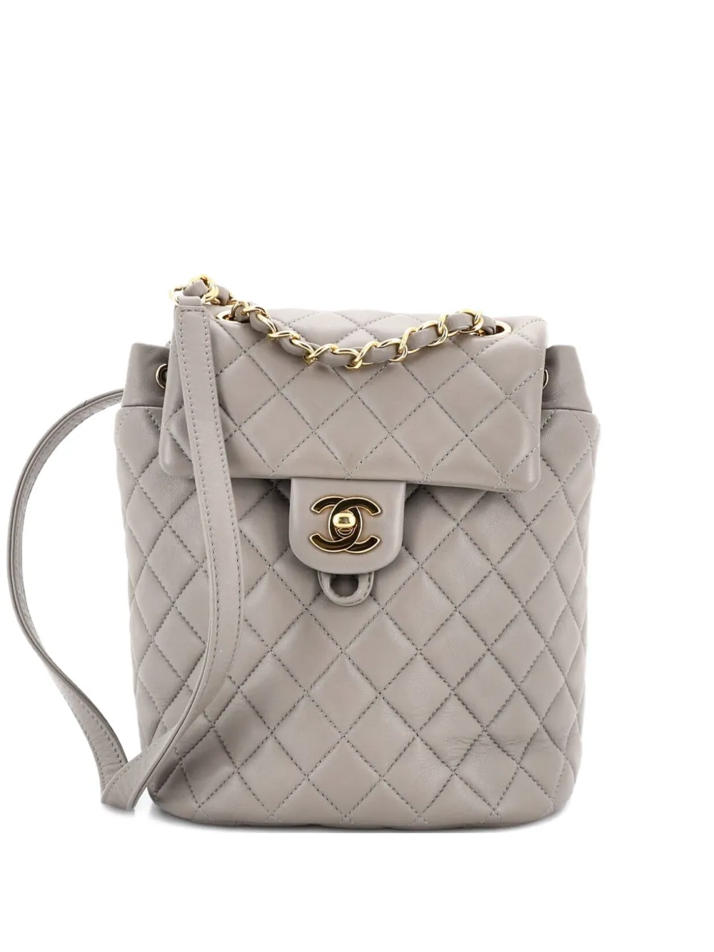 CHANEL Pre-Owned Urban Spirit Quilted Lambskin Mini backpack - Toni neutri