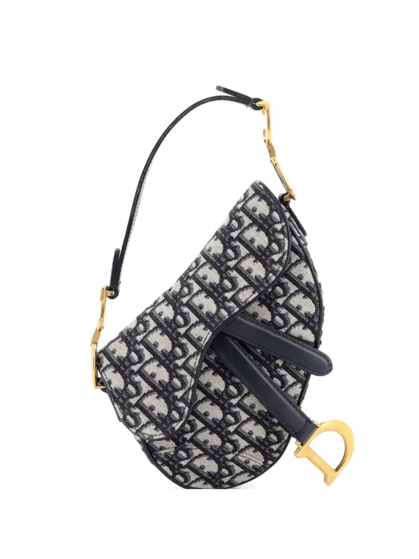 Christian Dior オブリーク ショルダーバッグ Christian Dior Pre-Owned サドル ハンドバッグ オブリーク キャンバス