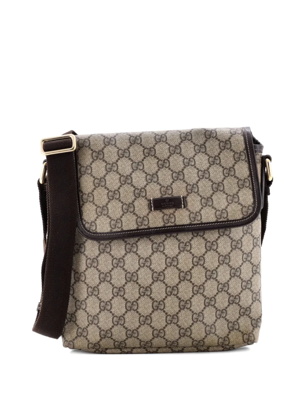 Gucci Pre-Owned Flap Messenger GG Coated Canvas Small crossbody bag - Marrone