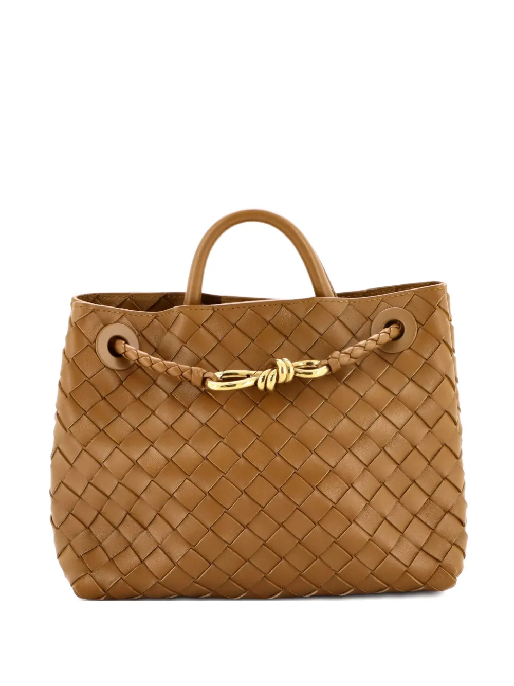 Bottega Veneta Pre-Owned Andiamo Top Handle Bag Intrecciato Nappa Small satchel - Marrone