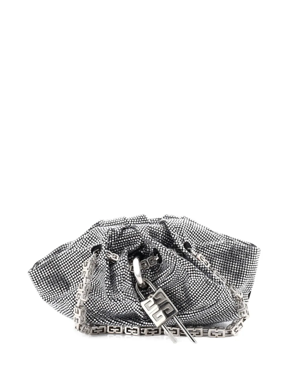 Givenchy Pre-Owned Kenny Crystal Embellished Satin Mini shoulder bag - Nero