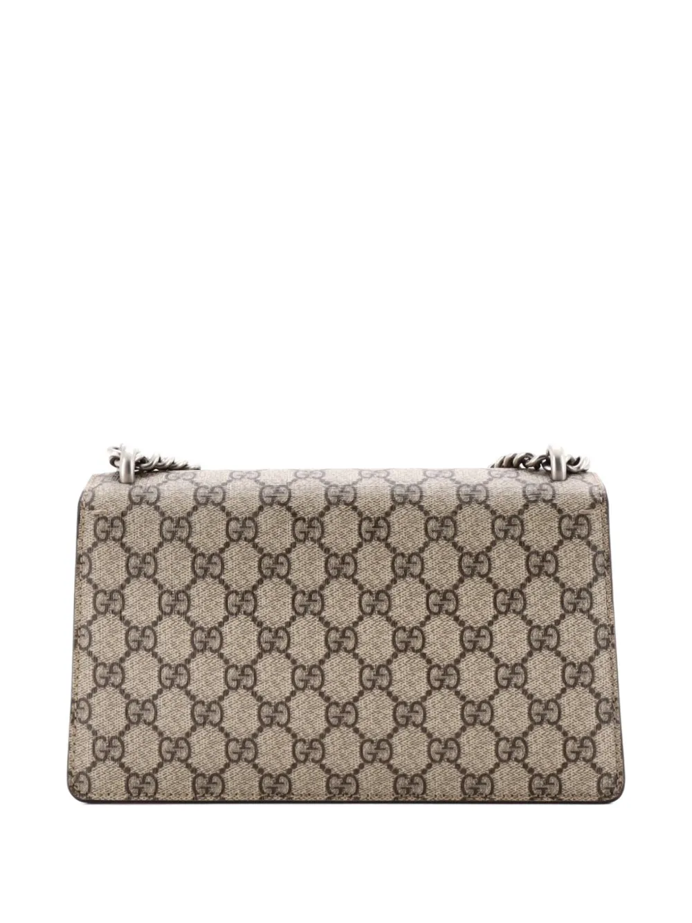  Gucci Pre-owned Dionysus Bag Gg Coated Canvas With Crystal Embellished Metal Small Shoulder Bag - Brown 