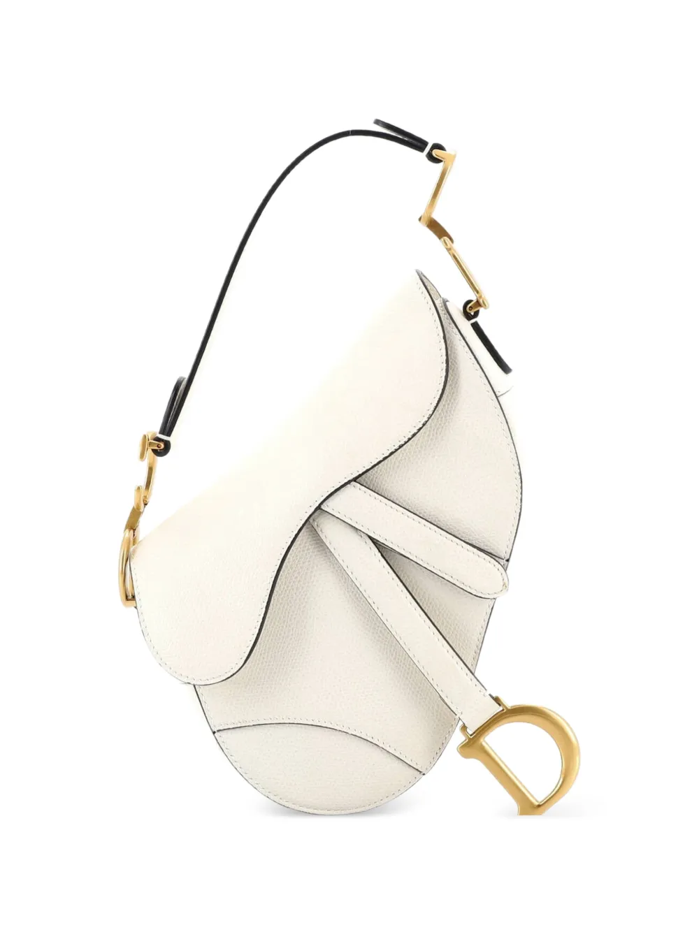 Christian Dior Pre-Owned Saddle Handbag Leather Mini shoulder bag - Bianco