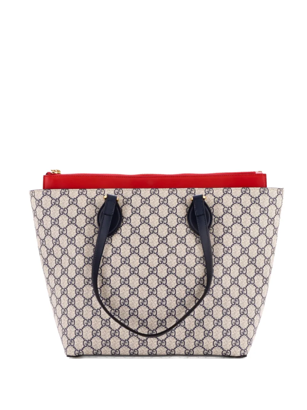 Gucci Pre-Owned Linea A Zip GG Coated Canvas and Leather Medium tote bag - Blu