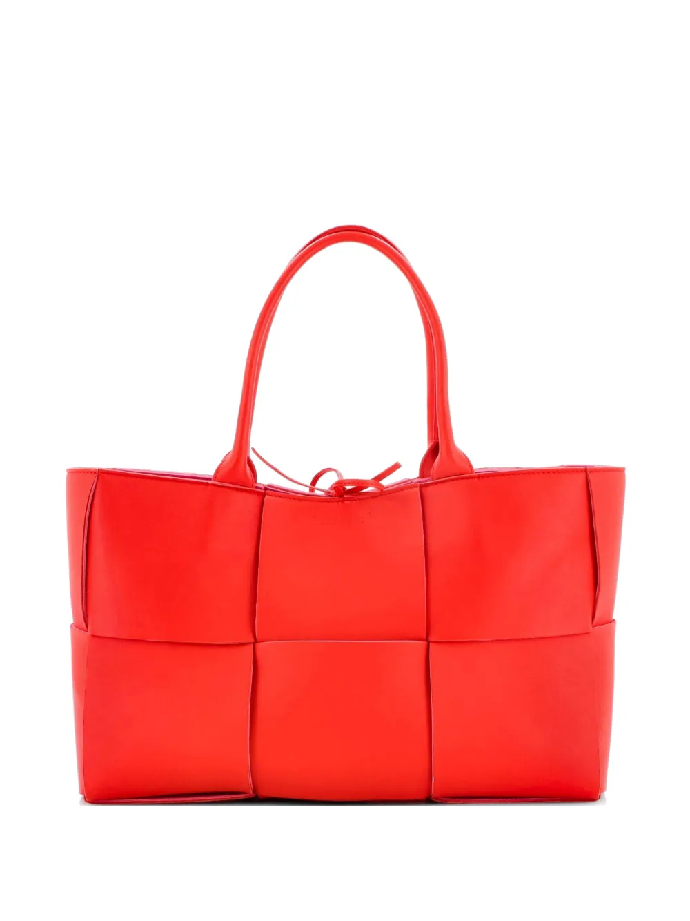 Bottega Veneta Pre-Owned Borsa tote Arco media in pelle con design Maxi Intrecciato - Rosso