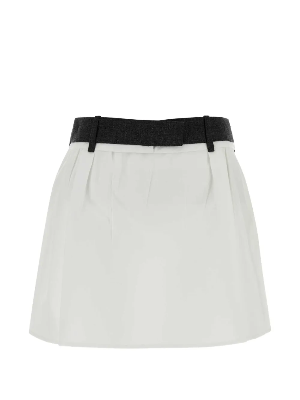 Prada poplin mini skirt - Bianco