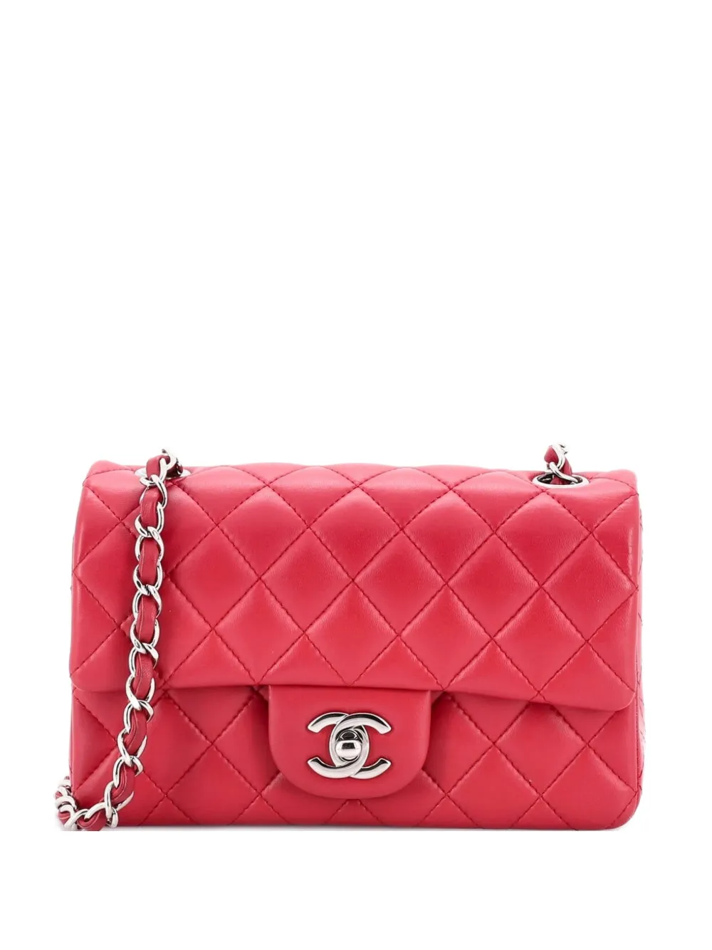 CHANEL Pre-Owned Classic Single Flap Bag Quilted Lambskin Mini crossbody bag - Rosa