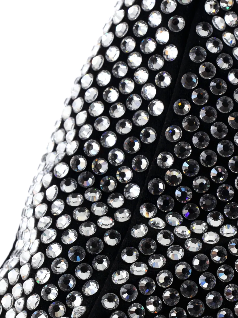 Prada Pre-owned Re-edition 2000 Crystal Embellished Satin Mini Hobo Bag in Black, view 5