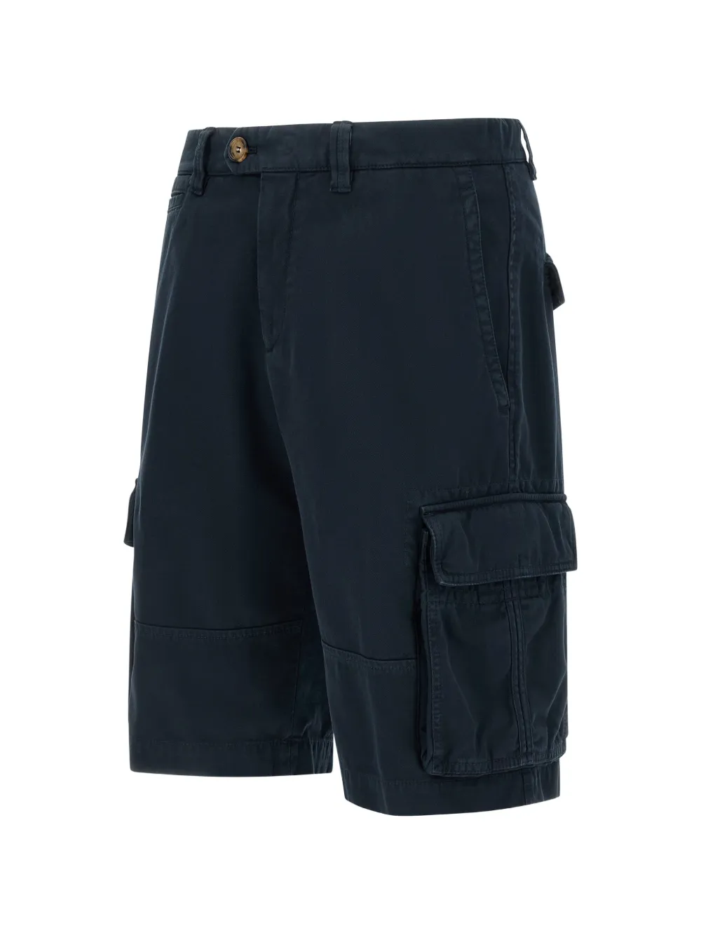 Brunello Cucinelli Cargo shorts met riemlus Blauw