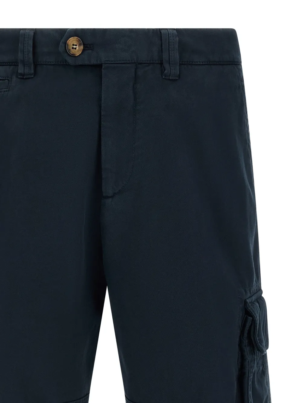 Brunello Cucinelli Cargo shorts met riemlus Blauw