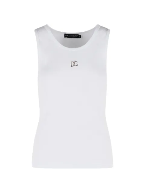 Dolce & Gabbana ribbed logo tank top